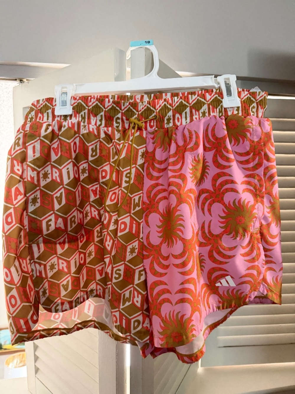 Adidas x FARM Rio Logomania Pink Print Shorts XL